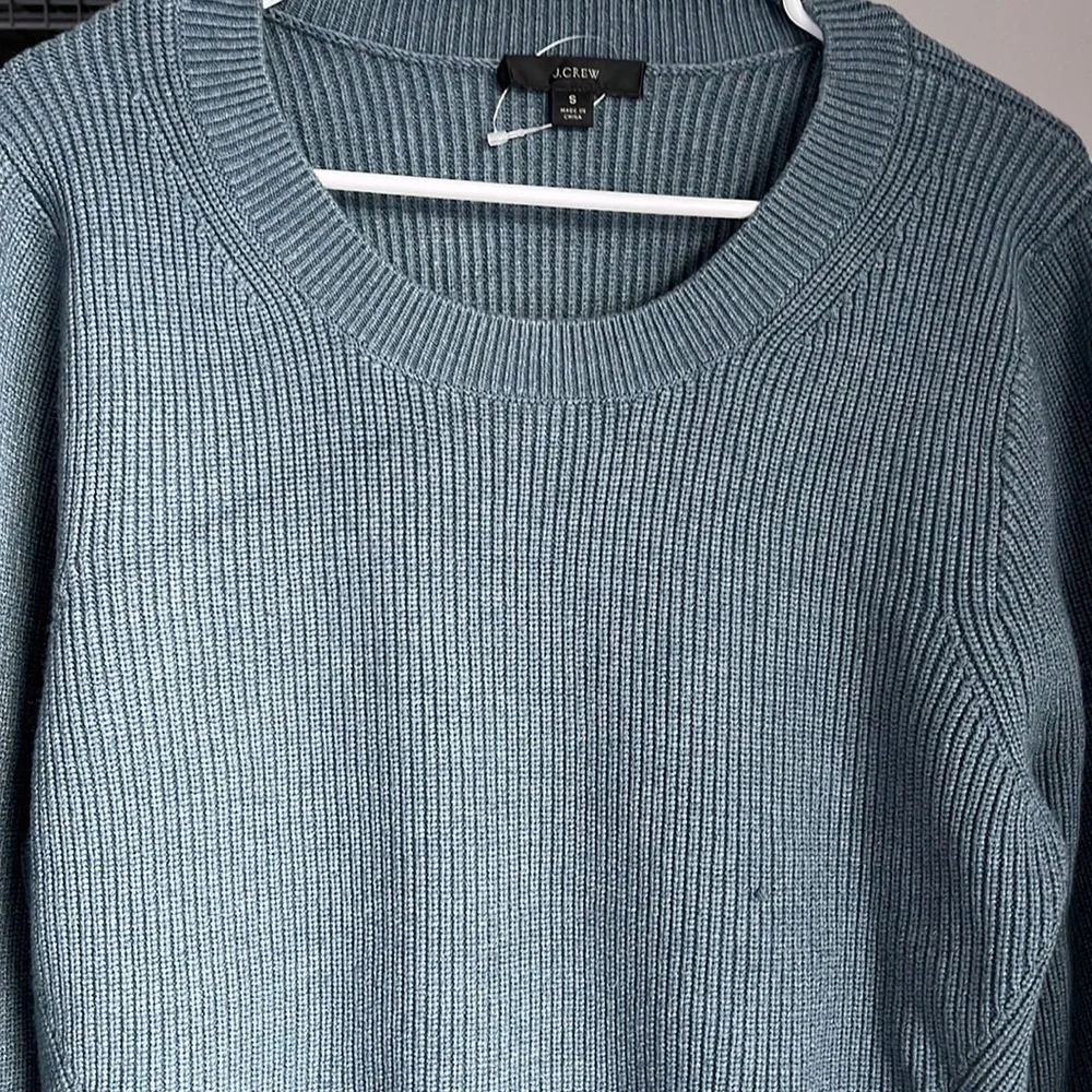J. Crew Knit Dusty Blue Sweater, NWOT w/ flaws